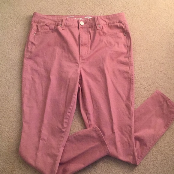 Blush colored pants with tapered ankle. Like new! - Picture 2 of 4